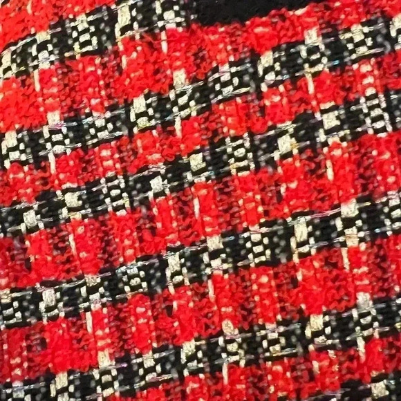 H&M Textured Weaved Jacket SX Holiday Red - Picture 5 of 10